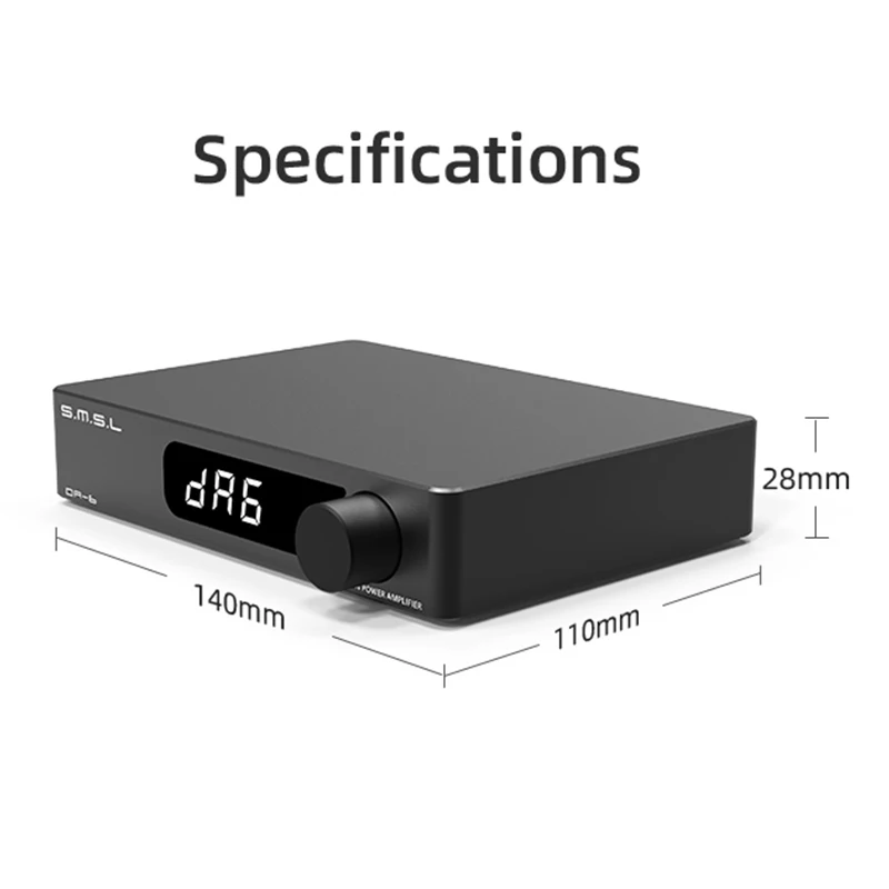 SMSL DA-6 мини усилитель мощности с высоким разрешением DA6 Amp 70W * 2 пультом
