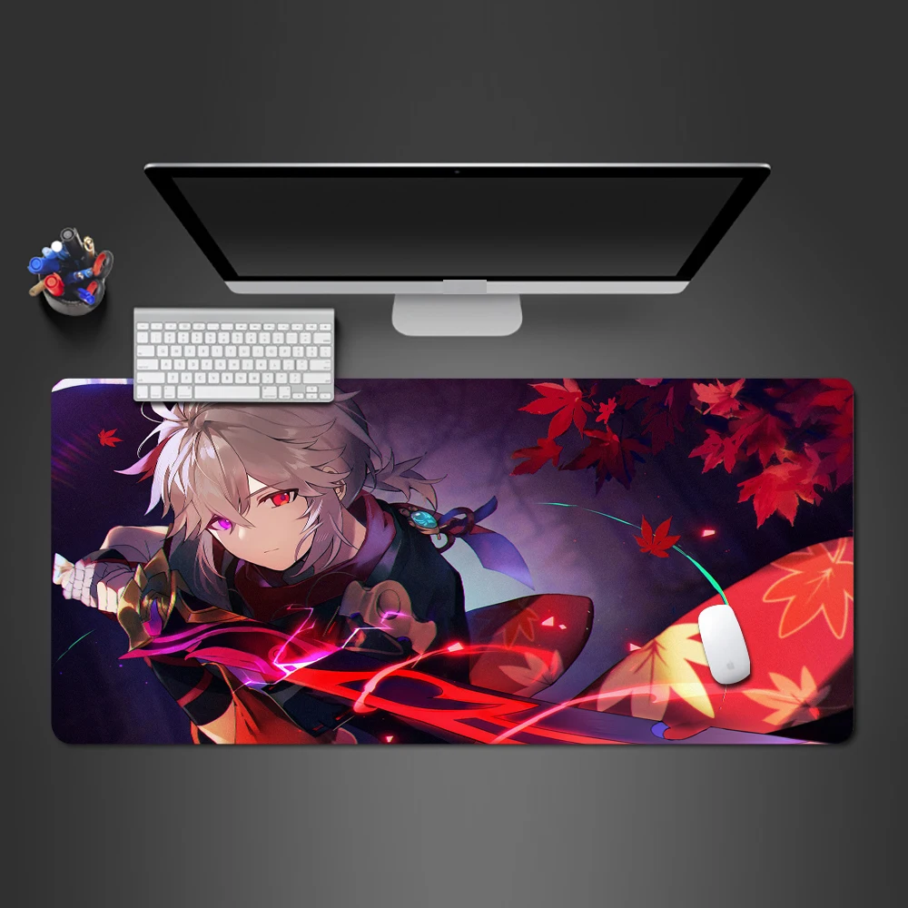 

Genshin Impact Mouse Pad Kazuha Mousepad Kawaii Table Mat Xxl Custom Mouse Carpet Gamer Rug Cute Computer Mat Anime Keyboard Mat