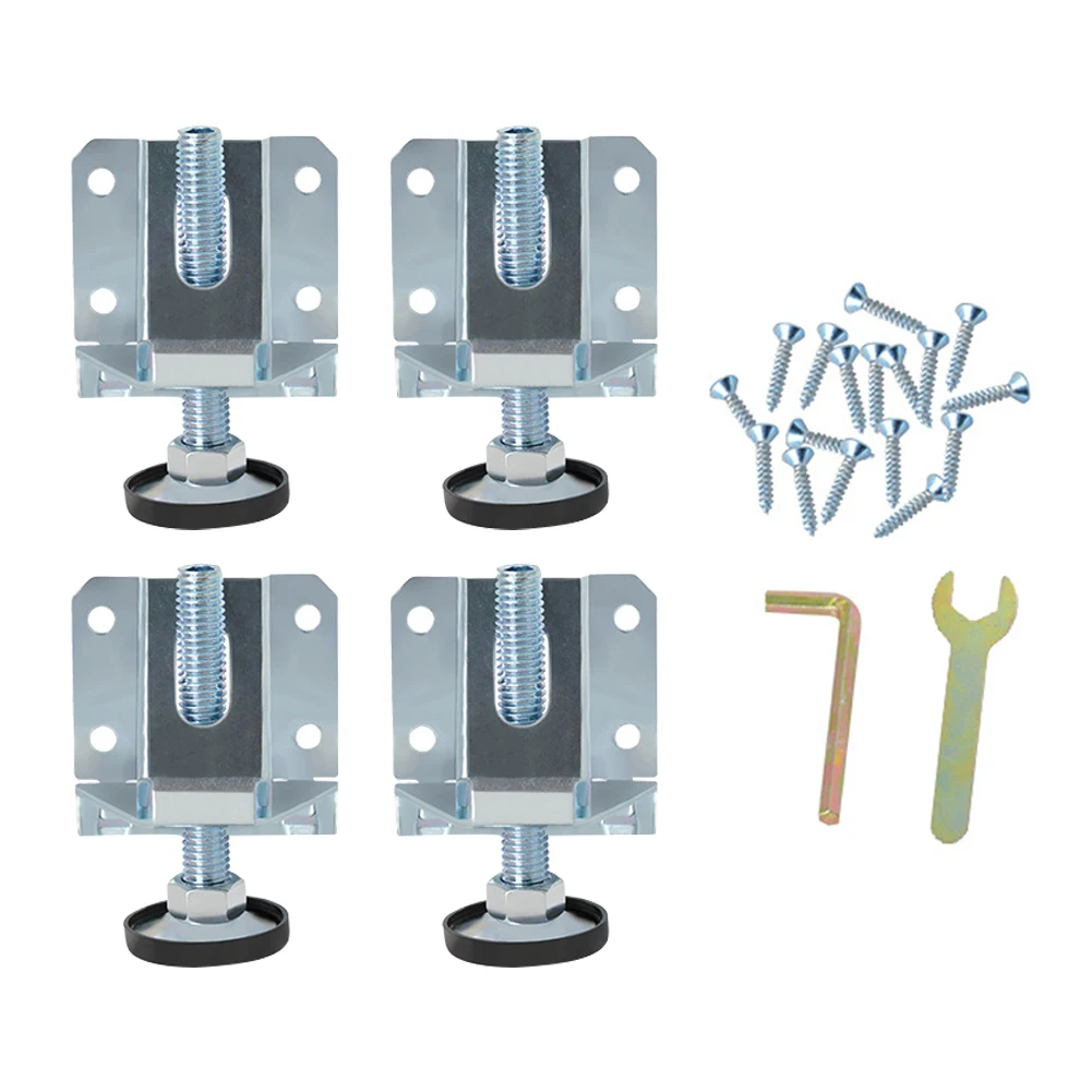 

4pcs Stable Leveling Feet Support Cabinets Home Adjustable Table Leg Heavy Duty Reduce Friction Universal Furniture Leveler