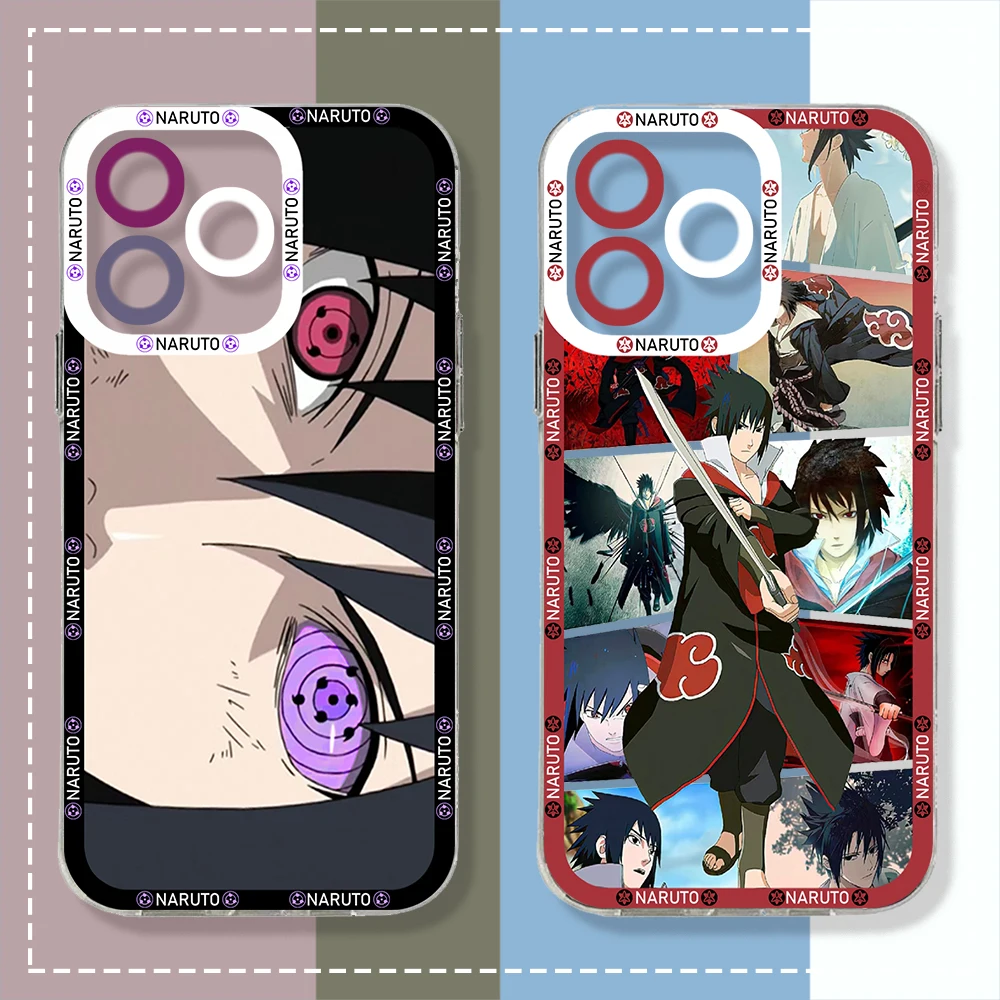 

Narutos Uchihas Sasukes Phone Case For iPhone 14 13 12 Mini 11 Pro Max X XR XS 7 8 SE 2020 Plus Soft Silicone Transparent Cover