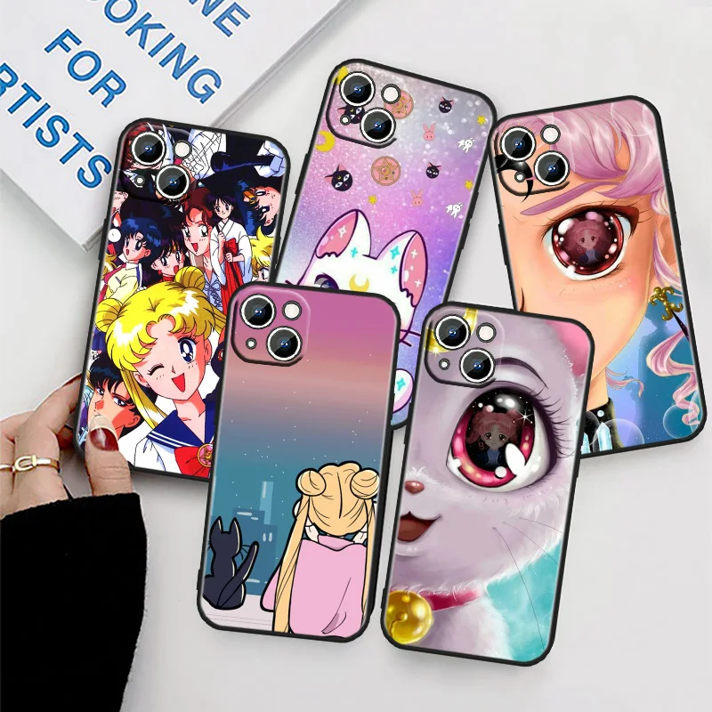 

Sailor Moon Cartoon For Apple iPhone 11 Phone Case 14 13 12 XS XR X 8 7 6 6S 5 5S SE Pro Max Plus mini Black Cover