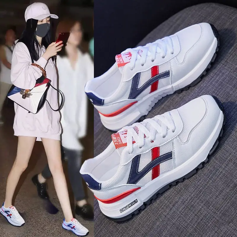 Women Sneakers 2023 Summer Fashion Womens Platform Sports Shoes Mesh Sneakers Breathable Casual Large Size 35-44 Trave Shoes