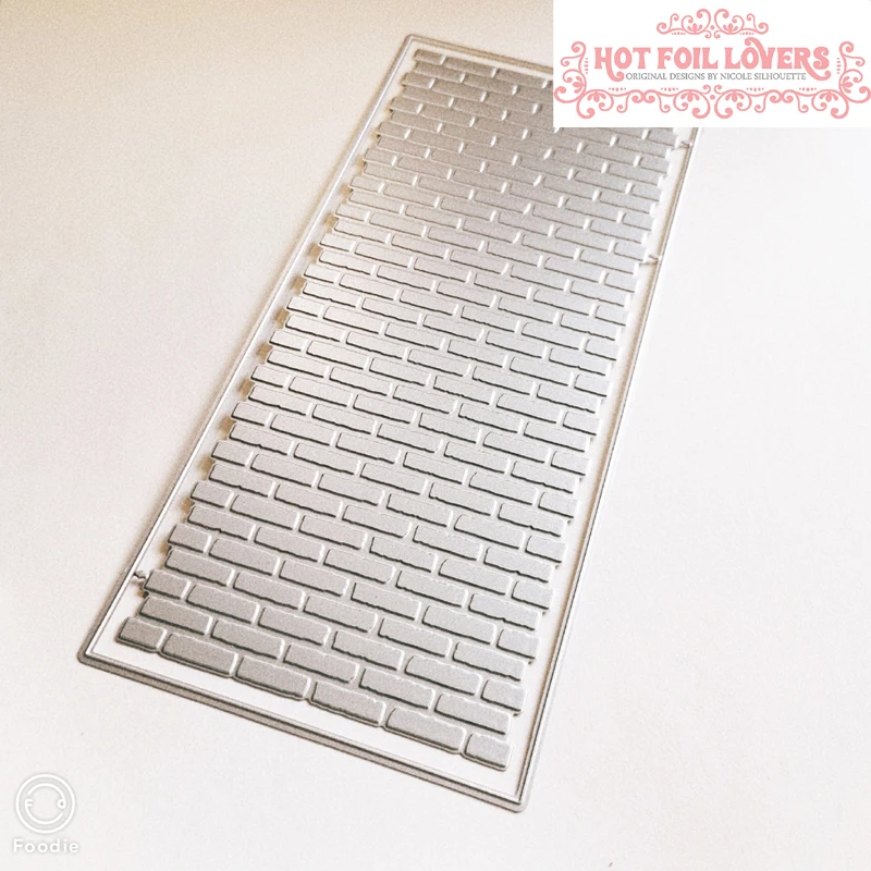 

Bricks Hot Foil Metal Cutting Dies Scrapbook Make Paper Card Album Diy Craft Template Decoration 2022 New Arrival