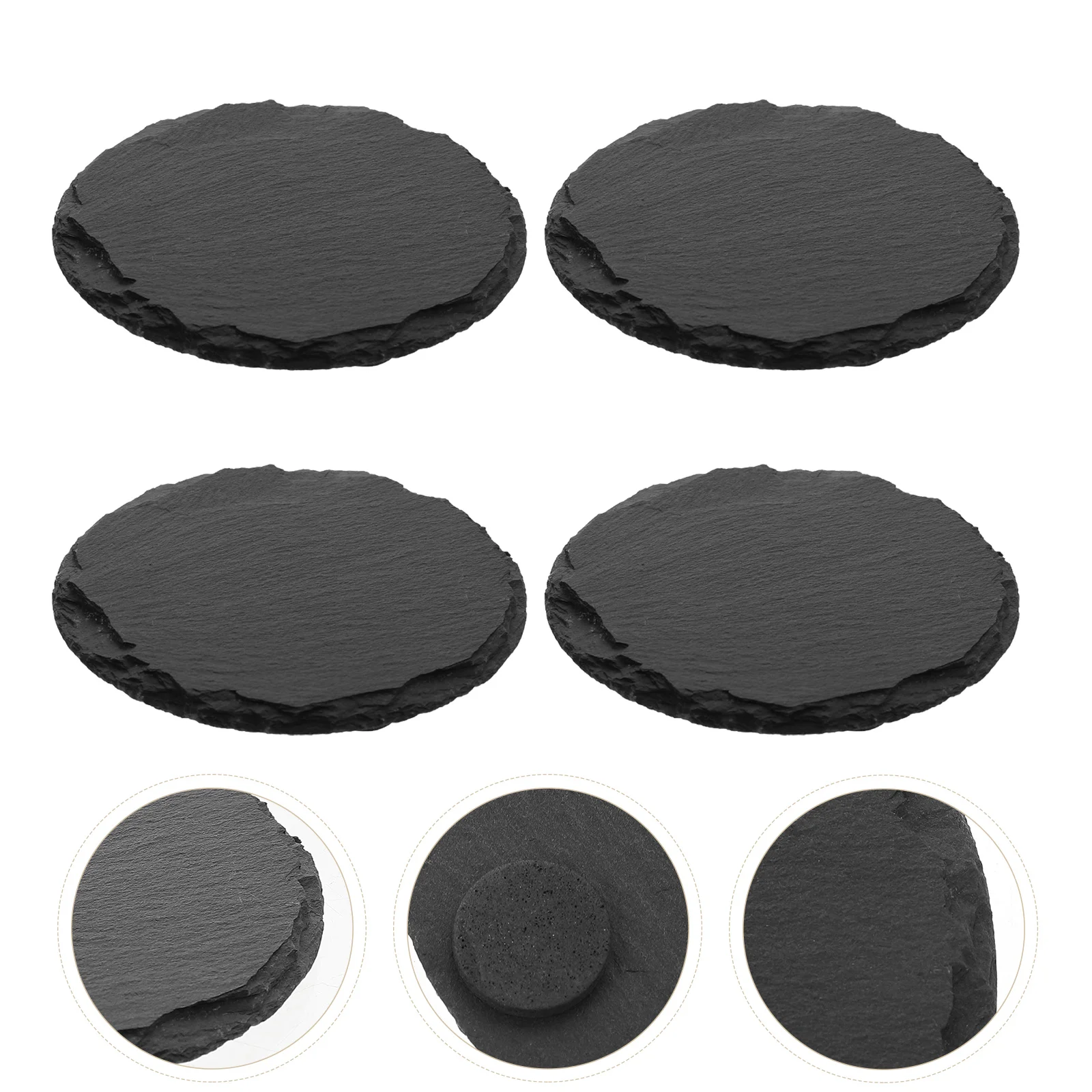 

Coaster Cup Coasters Slate Stone Drink Mat Heartcoffee Mug Pad Holder Natural Car Drinks Round Tea Hot Set Table Blank Pads