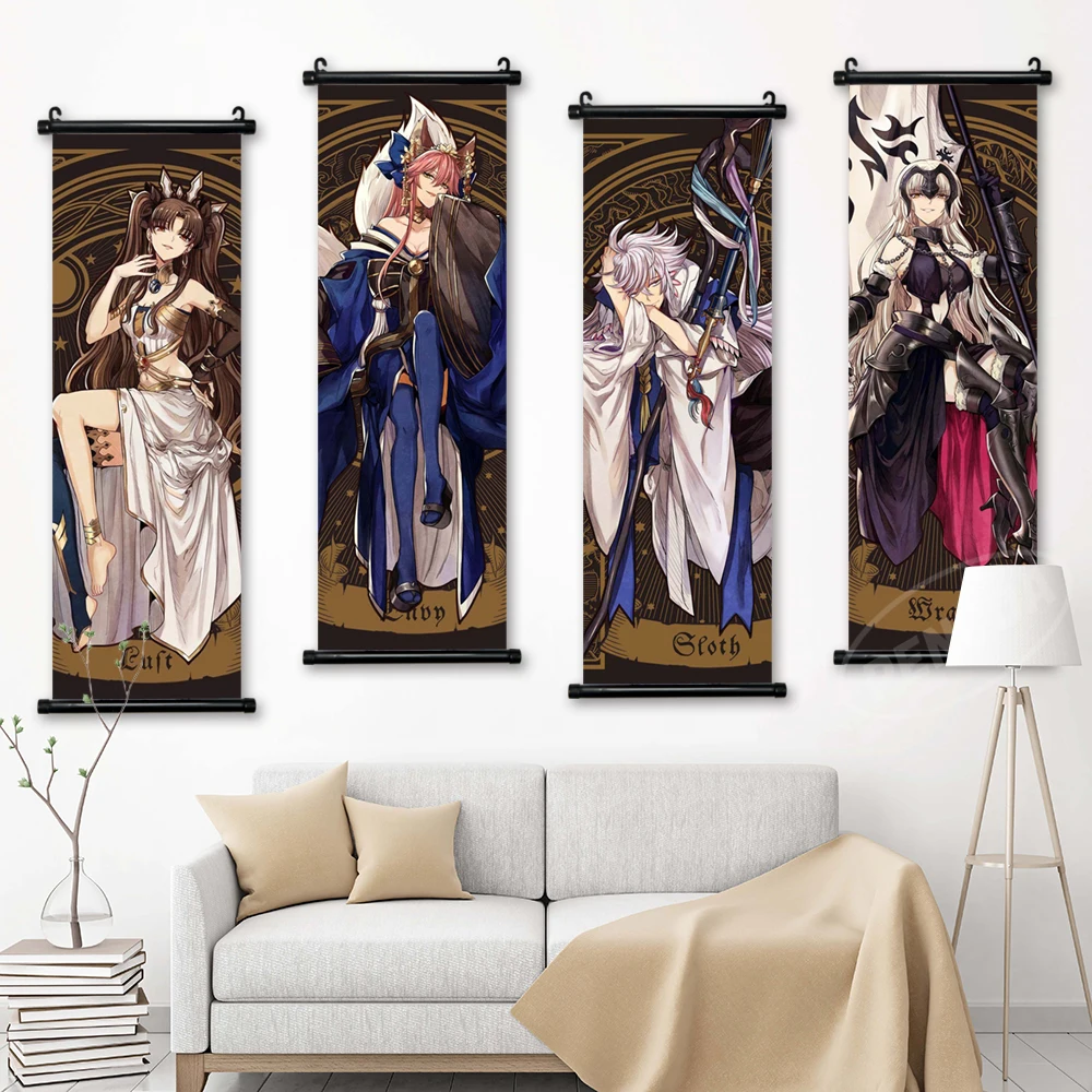 

Настенная картина Tohsaka Rin для украшения дома, рисунок на холсте, изображение эмия Ширу, Висячие свитки, японский плакат