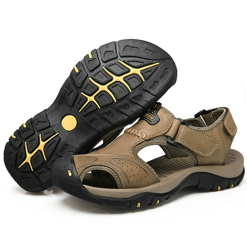 JIEMIAO High Quality Summer Men Beach Sandals Outdoor Comfortable Hiking Trekking Shoes Women Beach Shoes Baotou Sandals