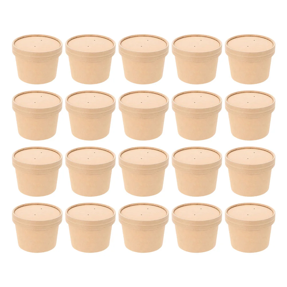 

Cups Paper Soup Ice Cream Containers Bowl Bowls Disposable Cupkraft Lidsyogurt Treat Sundae Freezer Snack Salad Takeout Dessert