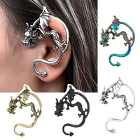 vintage ear clip earrings for women rock punk pierced gothic ear cuffs dragon earrings party jewelry accessories gift