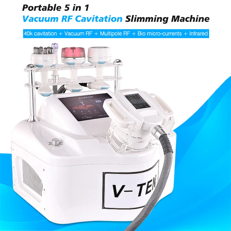 

5 in 1 Vacuum RF 40K Cavitation Professional Body Slimming Machine Cellulite Reduction Skin Tightening Beauty Salon Equipment