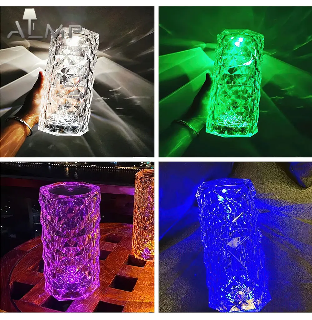 

Desk Lamp Home Decor Night Light Fashion Art Decor RGB Remote Control Projection Table Lamp Lamp for Bedroom Touch on/Off Switch
