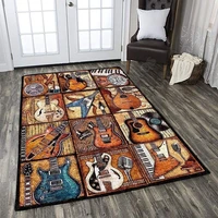 guitar area rug 3d all over printed room mat floor anti slip carpet home decoration themed living room carpet 02