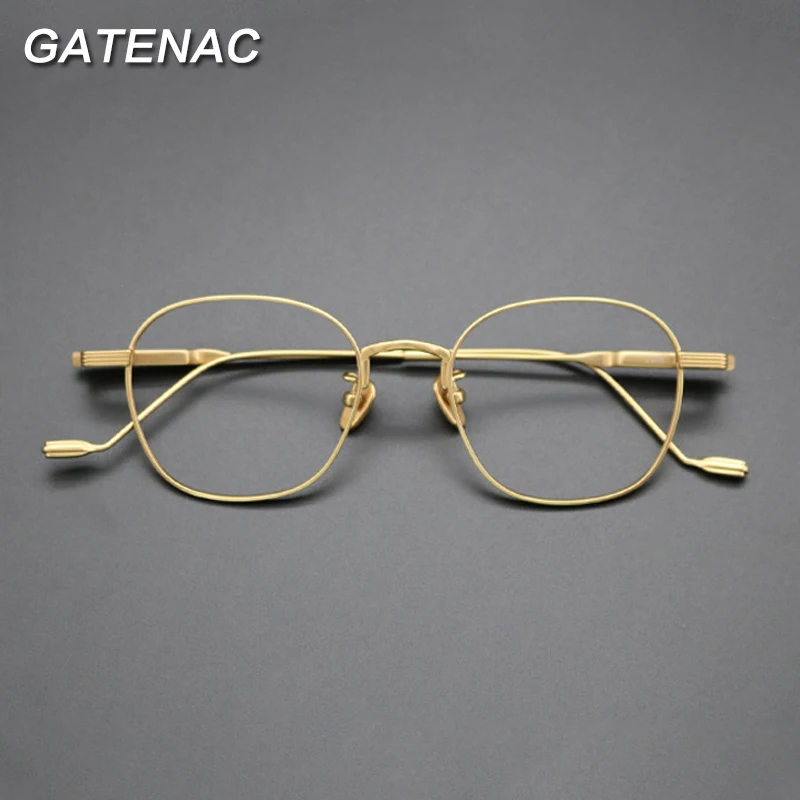 Оправа из чистого титана для очков мужчин и женщин винтажная квадратная оправа