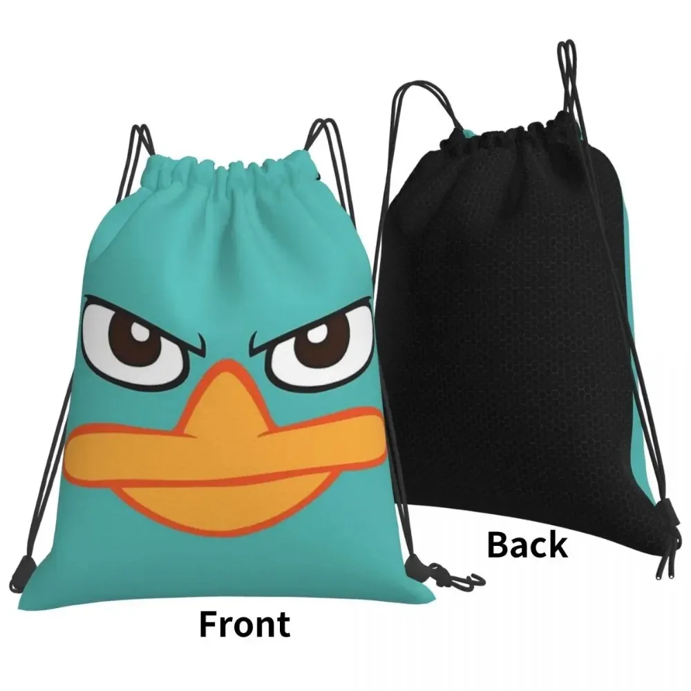 Рюкзаки с маской Perry The Platypus повседневные сумки на шнурке карманные спортивные
