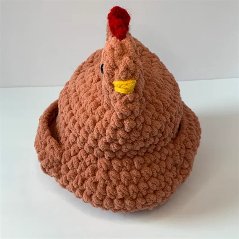 Чистый ручной вязаный фаблет подставка плюшевые игрушки курица украшение для