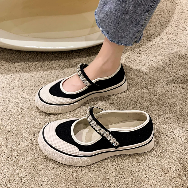 

Эспадрильи женские с круглым носком, повседневные кроссовки на платформе, криперы с кристаллами, лето 2022