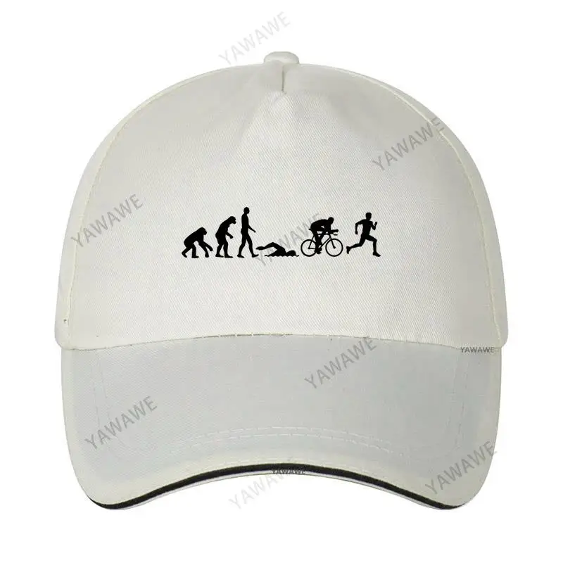 

Uomo Maschio di Stampa Evolution Triathlon Dad hat outdoor Manica Corta In Cotone Personalizzata baseball Cap Maschio
