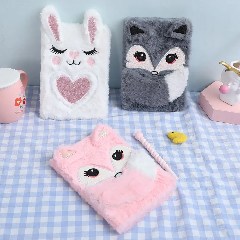 

Winter 2023 Agenda Fox Animal Shaped School Office Supplies Notebook Plush Book Diary Book Hand Account Book