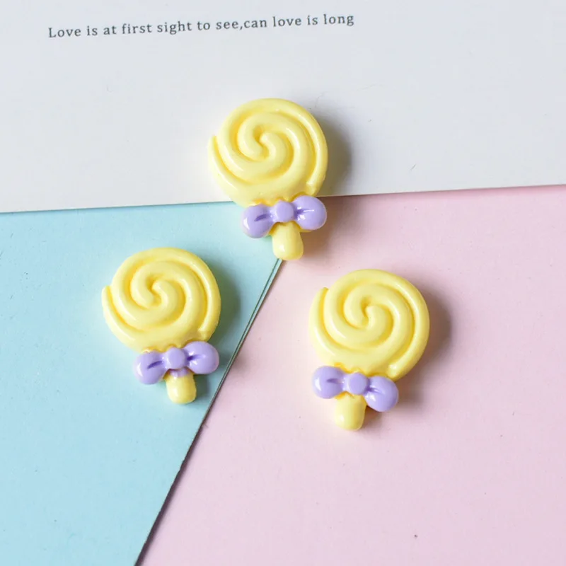 20 шт. новые милые миниатюрные Мультяшные разноцветные леденцы из смолы для