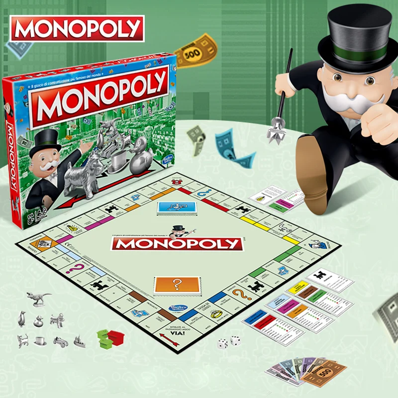 

Hasbro Monopoly Classic Edition Strategy Game English Version Party Board Game Parent-Child Interactive Toy Children Adult Gift