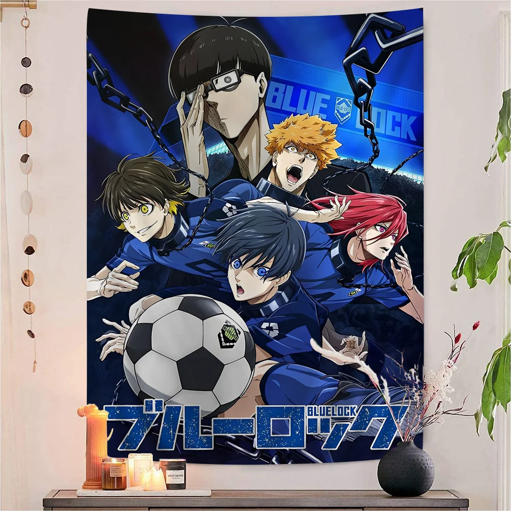 Аниме гобелен с синим замком художественная печать богемные настенные гобелены