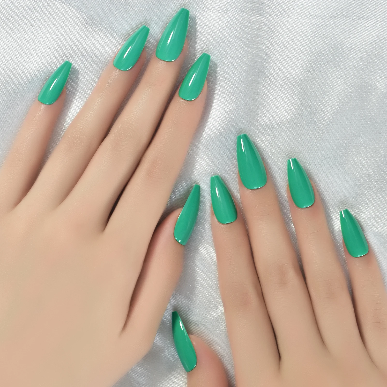 Гроб чистый цвет зеленый дизайн ногтей принадлежности для профессионалов Ногтей