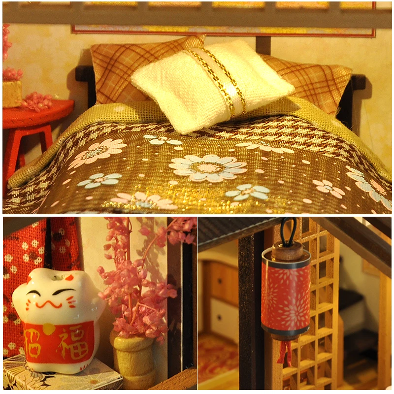 cutebee kids toys dollhouse with furniture assemble wooden miniature doll house diy dollhouse puzzle toys for children tb23 free global shipping