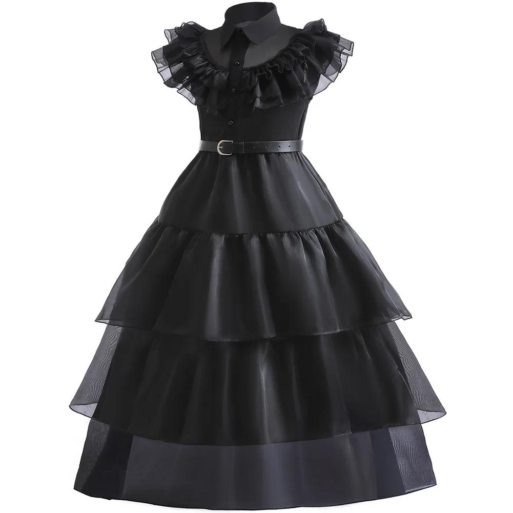 Костюм для косплея девушки Адамс детей на Хэллоуин искусственная Маскировка