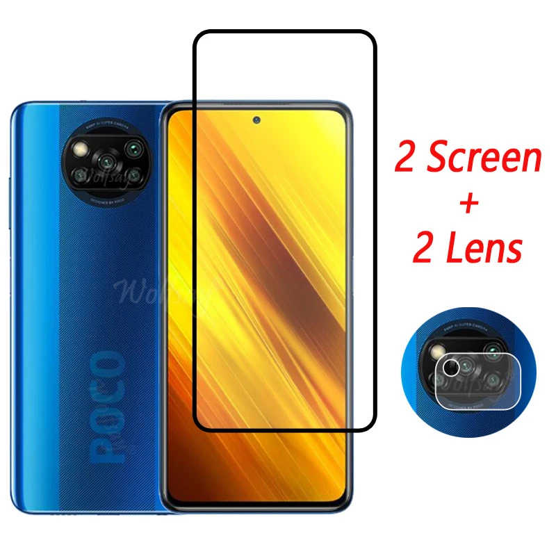 

Full Cover Tempered Glass For Xiaomi Poco X4 Pro 5G Screen Protector Poco X3 X4 F3 M3 M4 Pro Camera Glass For Poco X3 Pro Glass