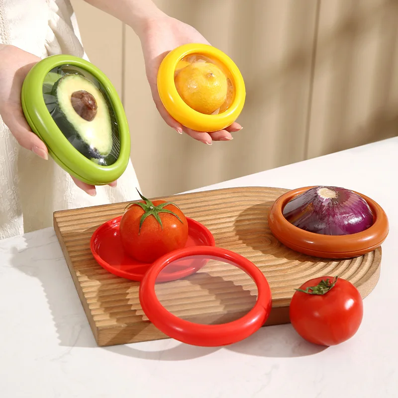 

New Fruit Vegetable Fresh-keeping Cover Avocado Food Storage Box Fruit Preservation Seal Cover Kitchen Tools Kitchen Accessories