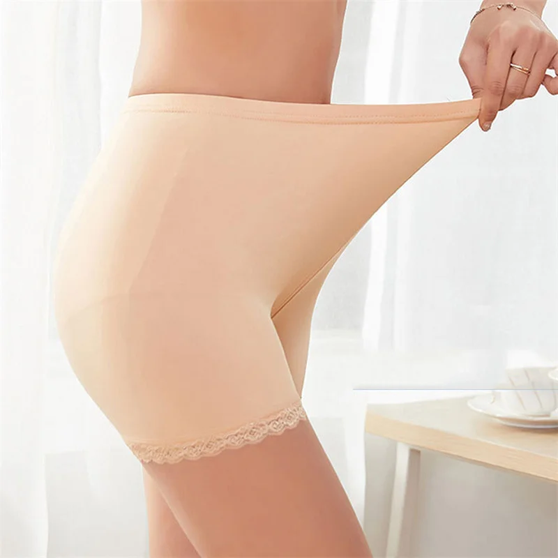 Бесшовное нижнее белье безопасные короткие женские шорты кружевные боксеры