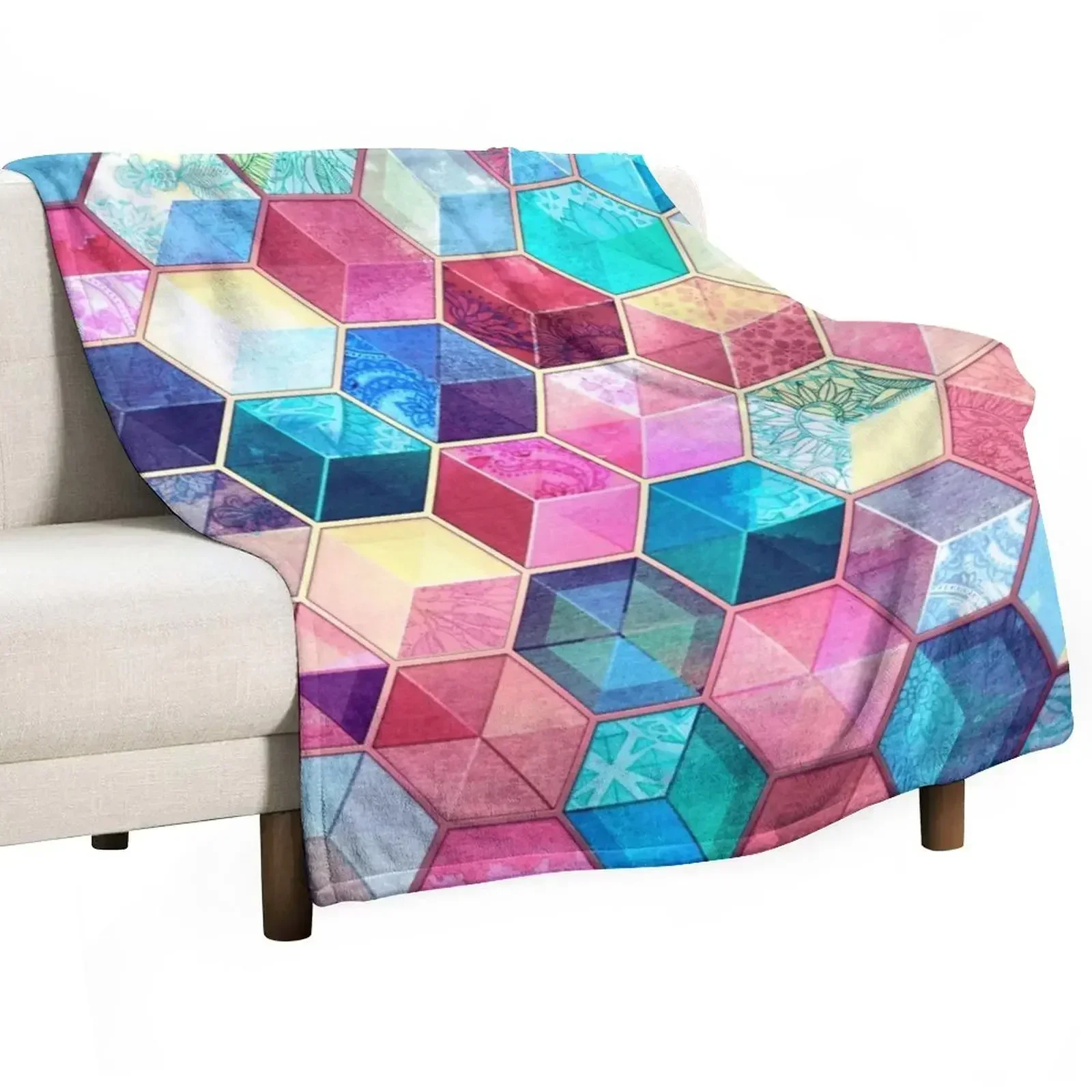 Одеяло с топазом и рубином кристаллами в виде сот очень большое одеяло из