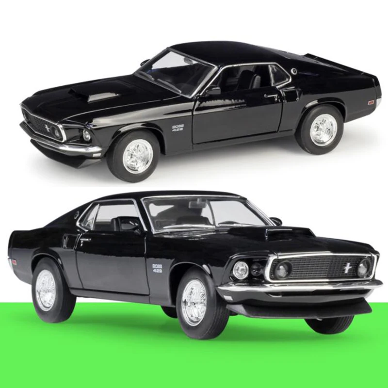 

About 19CM 1/24 Scale 1969 Ford Mustang Metal Alloy Classic Car Diecast Model Boss 429 Toy Welly Collecection Toy for Kids Child