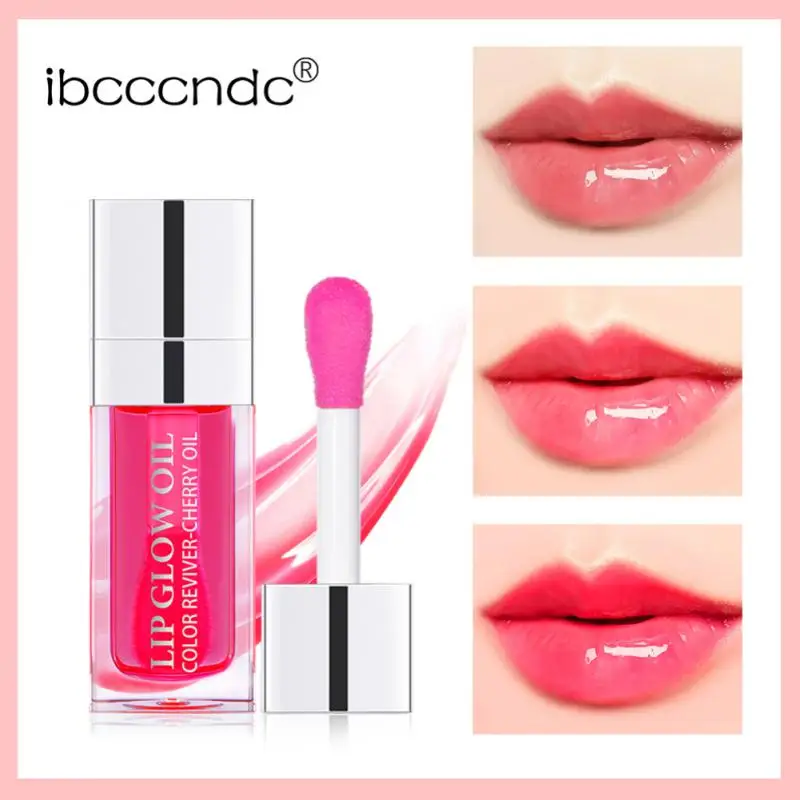 

5 Colors Crystal Jelly Waterproof Moisturizing Lip Oil Plumping Lip Gloss Makeup Sexy Plump Lip Glow Oil Tinted Lip Plumper 6ml