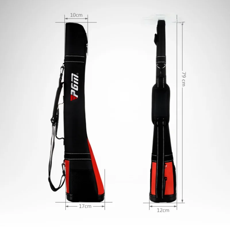 PGM Unisex Golf Gun Bag Ultra Light Hold 4-5 Clubs Golf Stand Bag Large Capacity Portable Golf Clubs Aviation Bags for Women Men