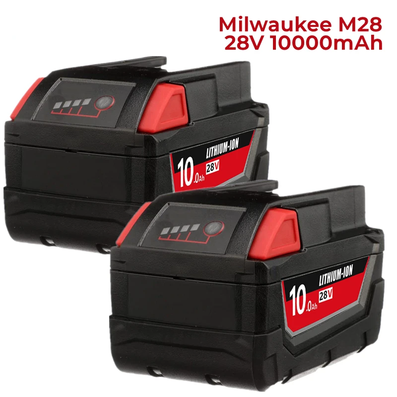 

1-2PC 28V 10,0 Ah Ersatz Batterie, hohe Leistung Lithium-ionen Akku Kompatibel mit Milwaukee M28 Akku-werkzeug 48-11-2830