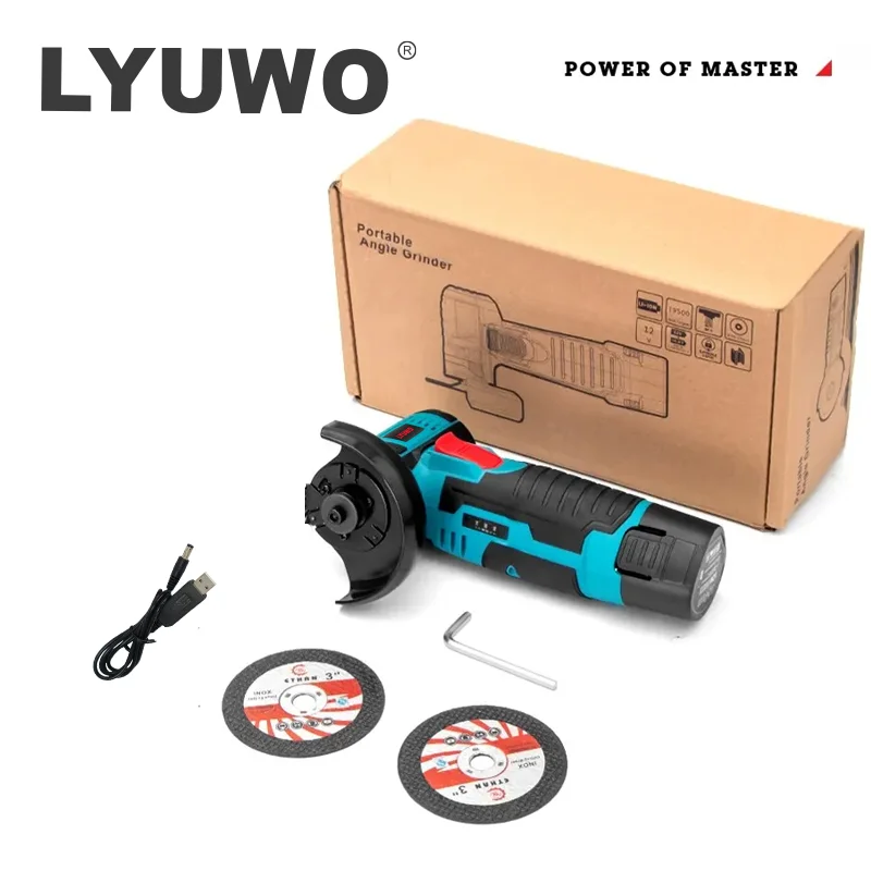 LYUWU Мини Угловая Шлифовальная Машина Перезаряжаемый Электрический Режущий