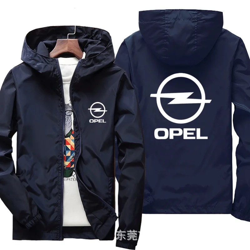 

Spring Car Logo OPEL Men Motorcycle Jacket Casual Windbreaker Sports Zipper Thin Jacket Sunscreen Hoodie Pilot coat