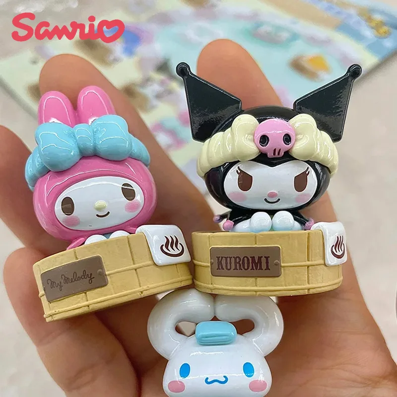 Sanrio Cinnamoroll Горячая Весенняя серия Женская фигурка Kuromi почтовый помпон пурин
