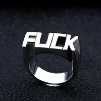 endless fashion letter ring rings for women wedding custom letters initials ring f word punk style