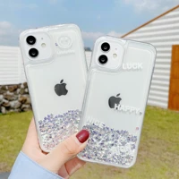 clear glitter quicksand phone case for iphone 13 12 11 pro max xs max xr x 11 12 pro 8 7 plus soft phone case