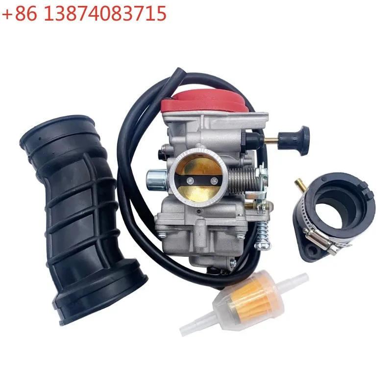 Фото Карбюратор с впускным коллектором для LONCIN, BASHAN, JIANSHE, Roketa JS250 250cc ATV Quad, с ручным дросселем №1
