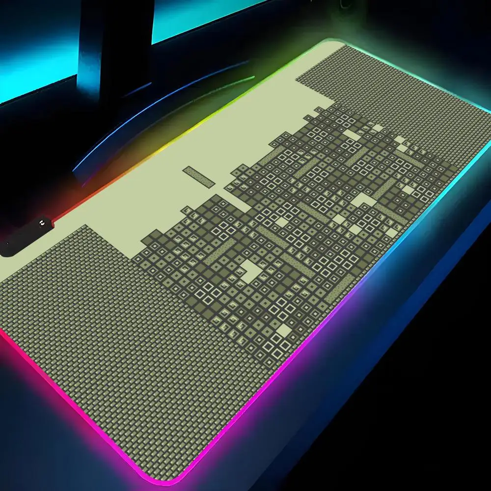 Коврик для мыши TETRIS, игровой коврик для клавиатуры RGB, коврик для игровых ноутбуков, светодиодный коврик для мыши, защитный коврик для стола, коврики для мыши в стиле аниме (art.: 3920dbd55a042) - 3920dbd55a042