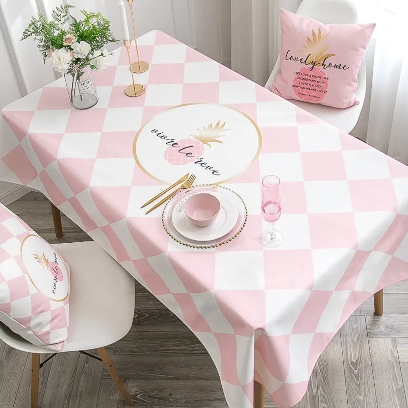 Nordic Modern Table Cloth Minimalist Cotton Art Kawaii Tablecloth Waterproof Rectangular Mantel Mesa Table Decoration