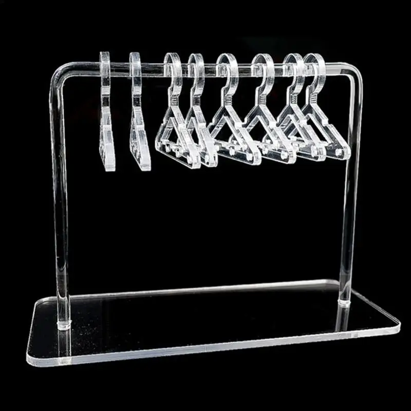 

Acrylic Coat-hanger Shape Earring Display Stand For Women Jewelry Pendant Showcase Rack Transparent Earring Board Ear Studs