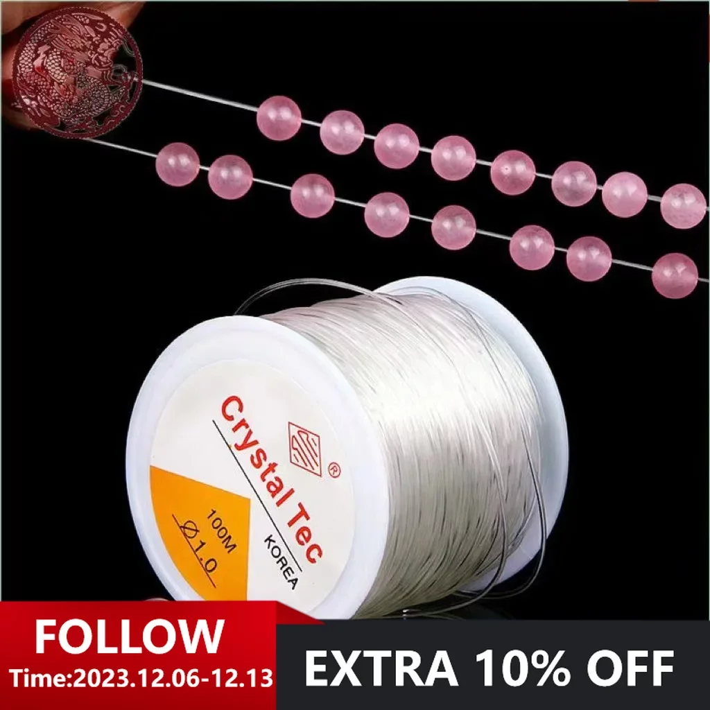 

0.4-1.0mm Elastic Cord Beading Thread Stretch String Fibre Crafting Line For Jewelry Making DIY Seed Beads Pony Beads Bracelets