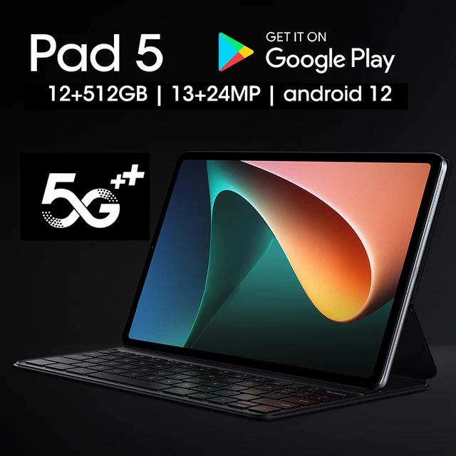 Tablet Pad 5 Tab PC Original Tablete Android 12 Global Version 12GB+512GB 11 Inch 2.5K Display 5G Network Gaming Tablets 8800mAh 2