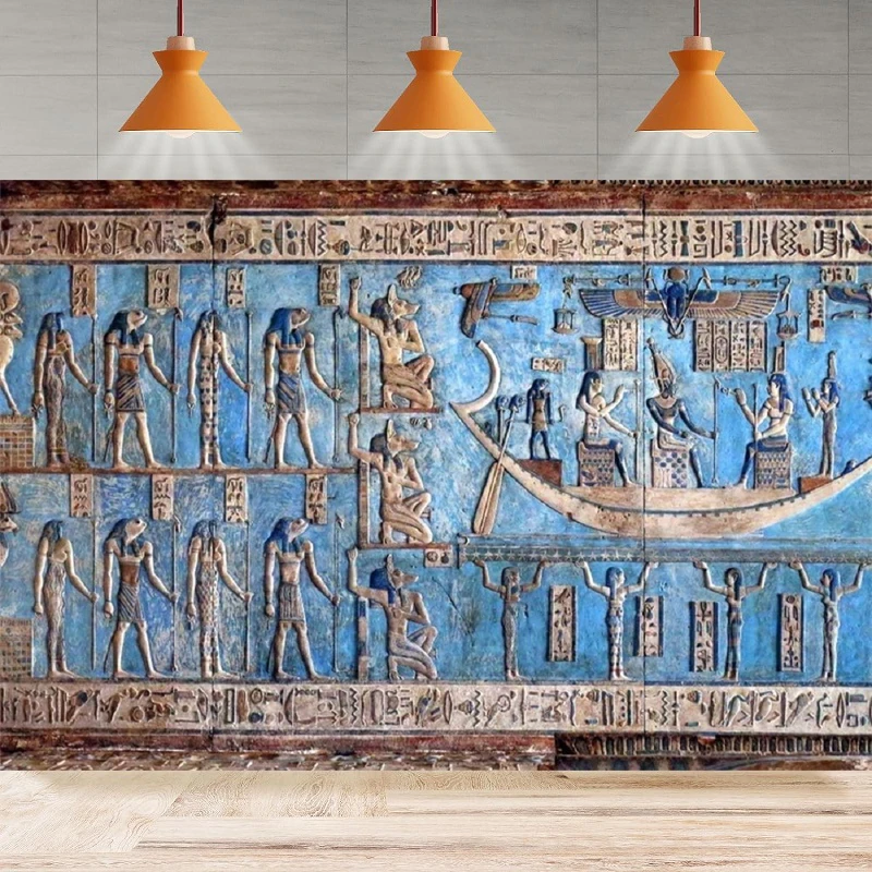 Египетский иероглиф резьба фон для фотосъемки древний египетский храм руины