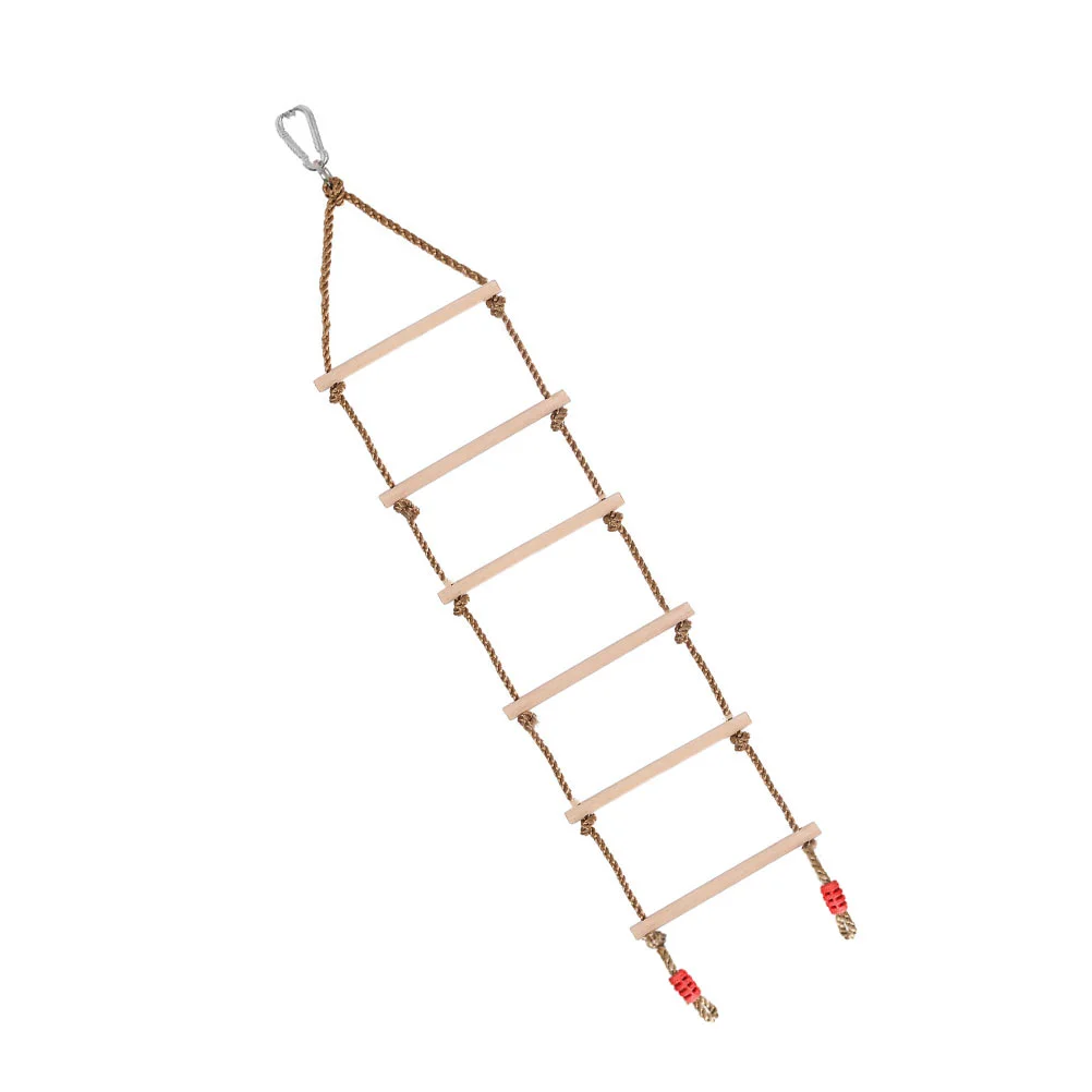 

Ladder Rope Kids Recreation Plaything Climbing 6 Step Toys Wooden