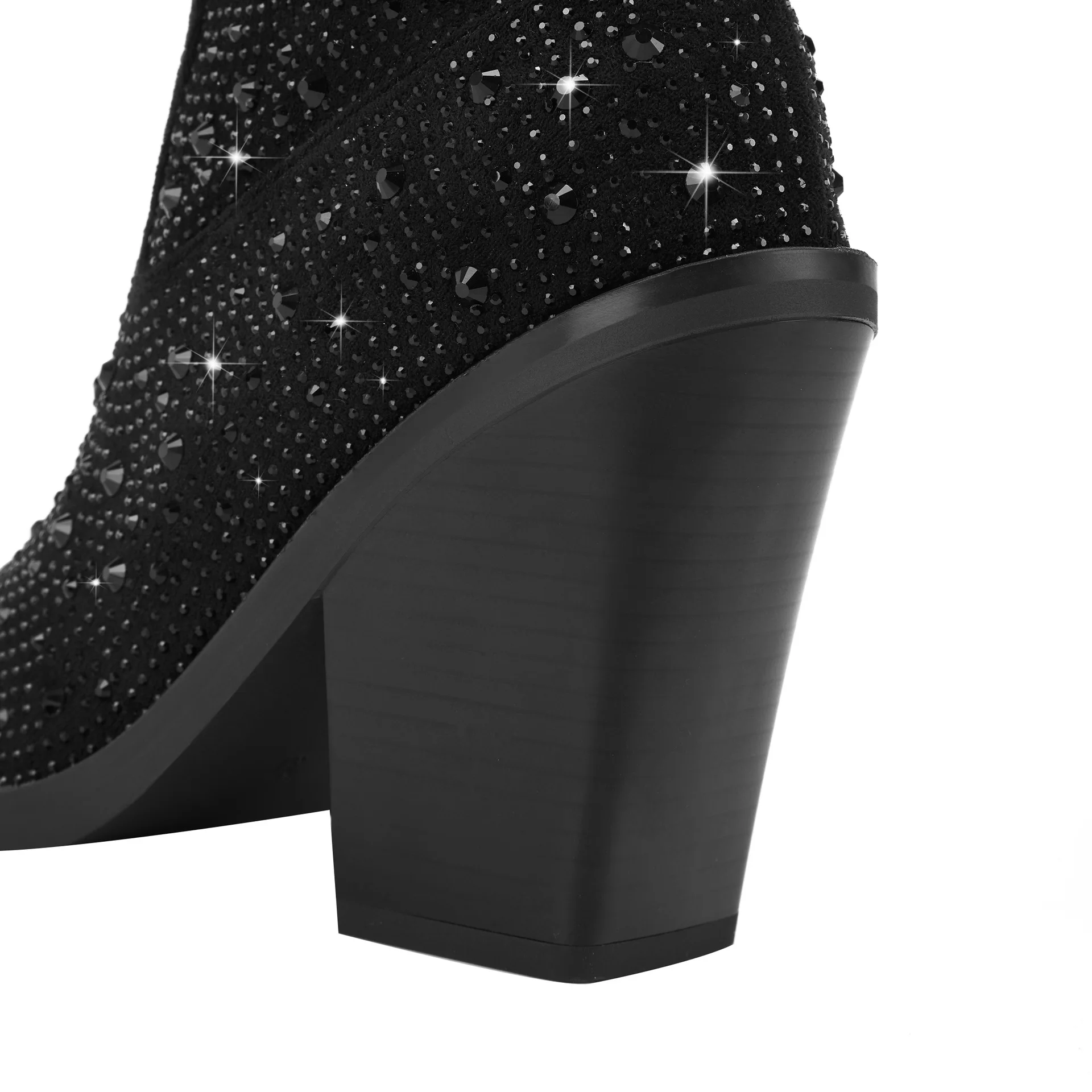 Великолепные искусственные ковбойские сапоги в западном стиле ретро с острым