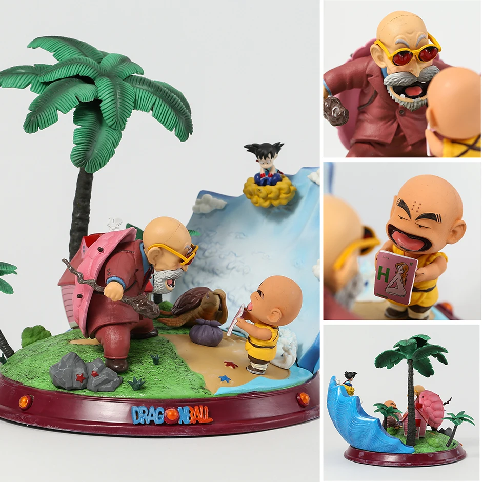Фигурка Dragon Ball Z Master Roshi &amp Child Son Goku Krillin отличная модель игрушек для сбора |